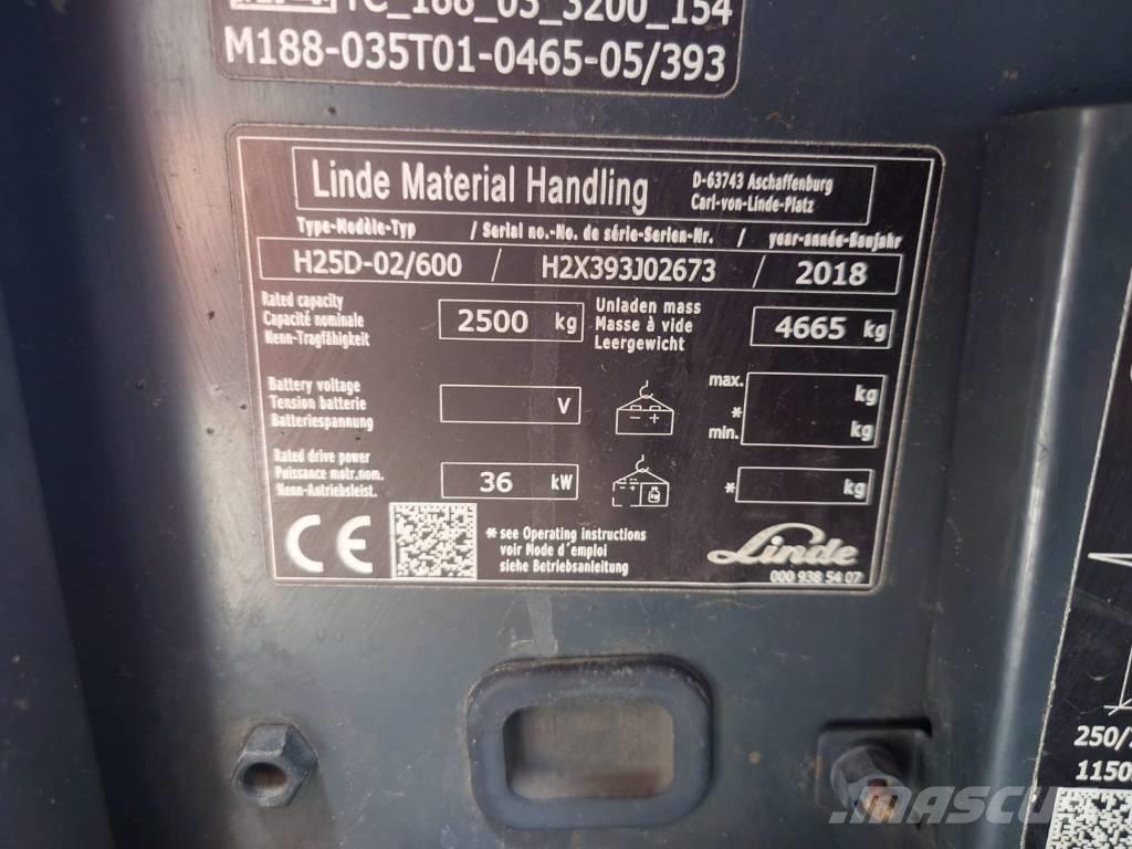 Linde H25/600D/393 Dizelski viličarji