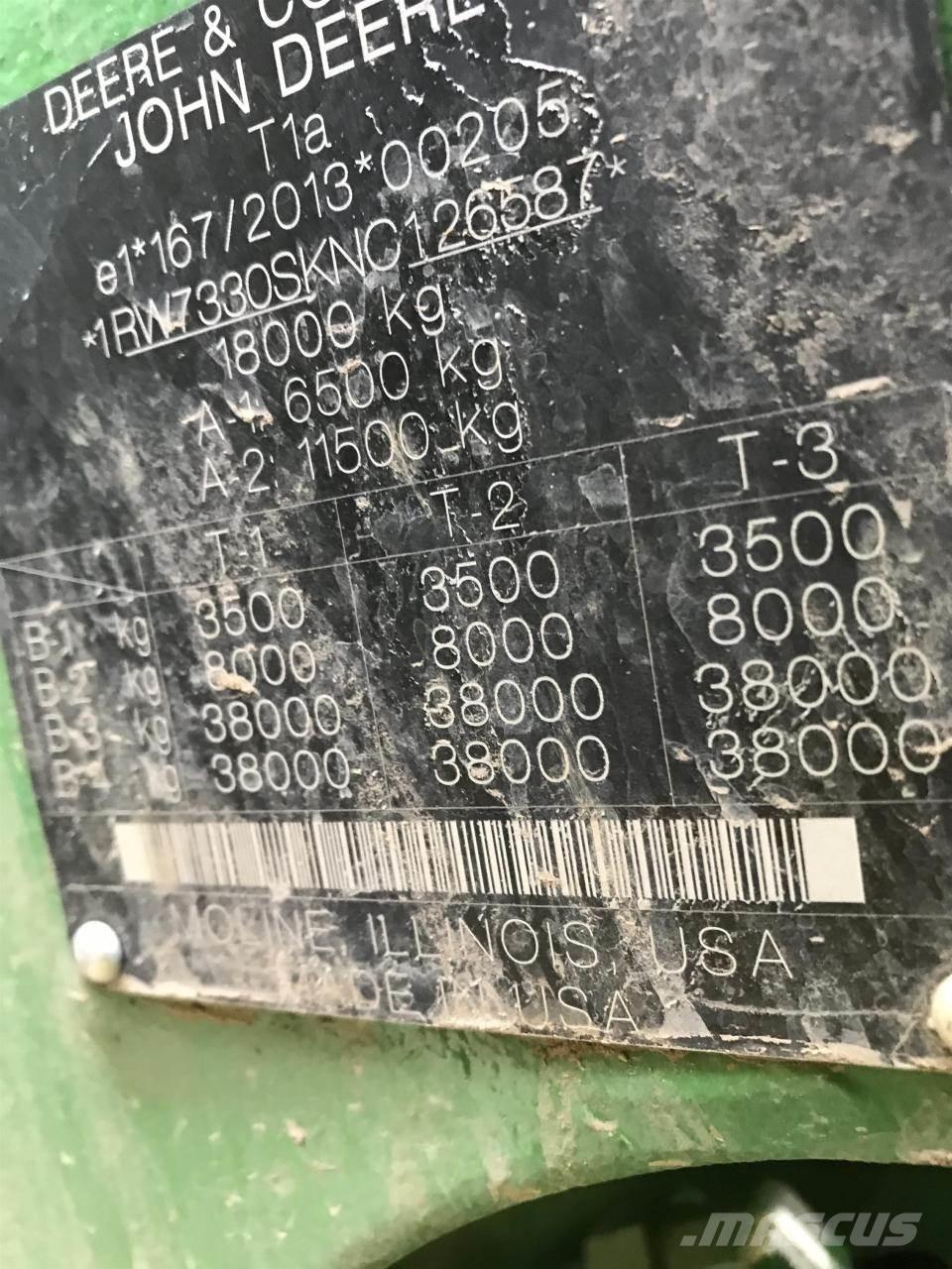 John Deere 7R 330 Traktorji