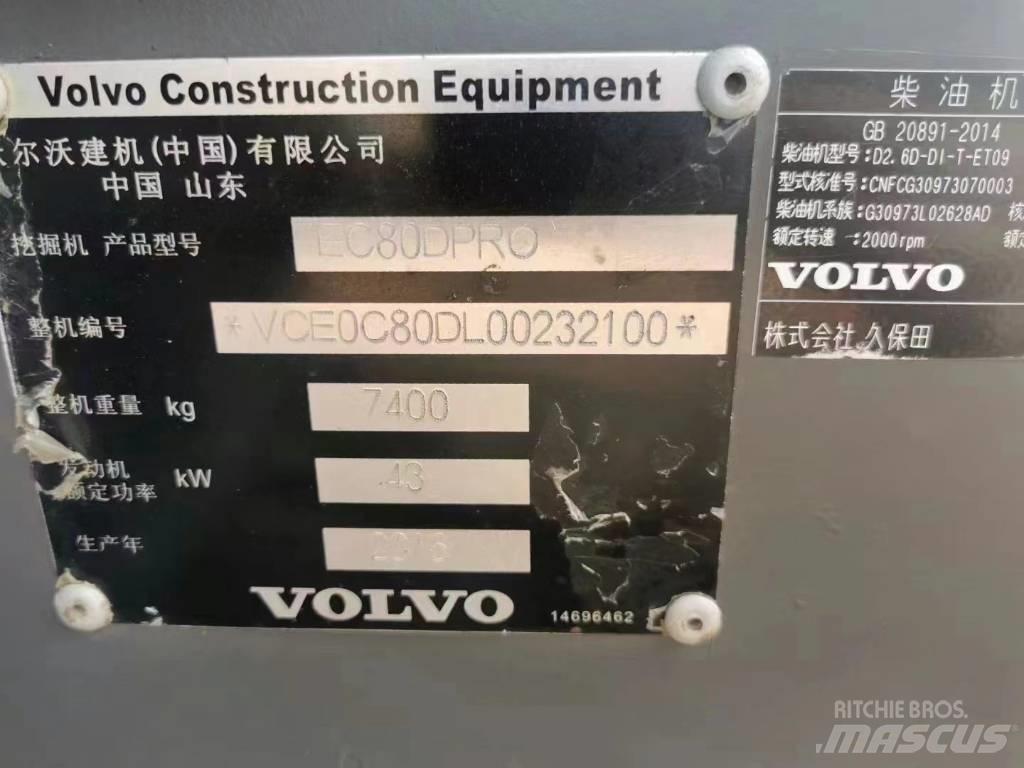 Volvo EC 80D PRO Bagri goseničarji