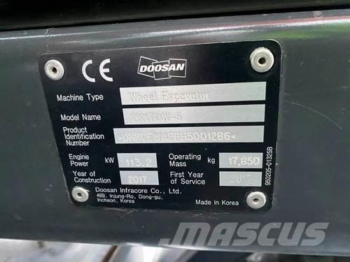 Doosan DX170W-5 Bagri na kolesih