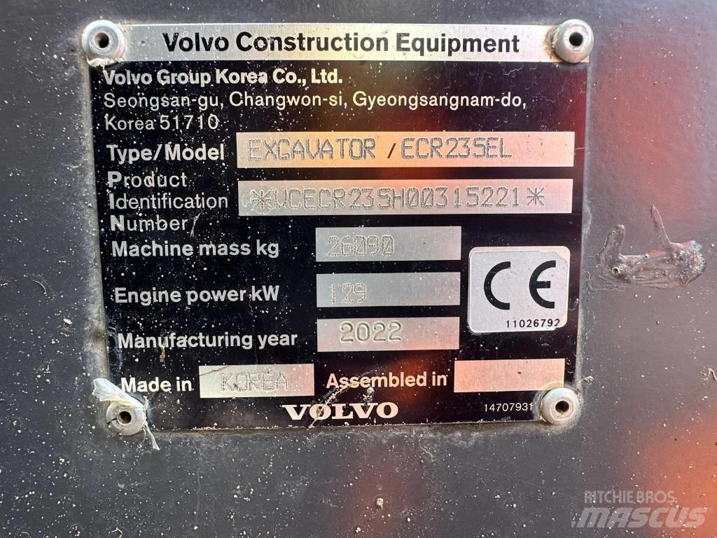 Volvo BM ECR235EL Bagri goseničarji