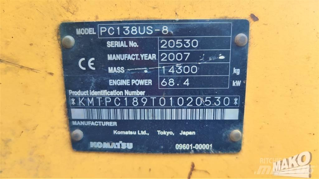 Komatsu PC 138 US-8 Bagri goseničarji