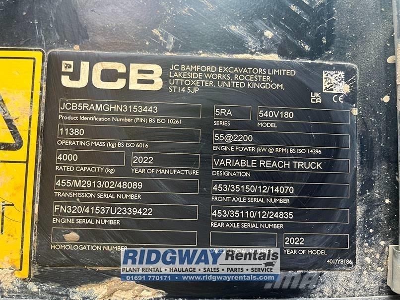 JCB 540-180 Teleskopski viličarji