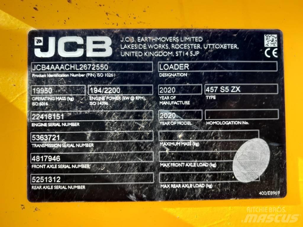 JCB 457 ZX Kolesni nakladalci
