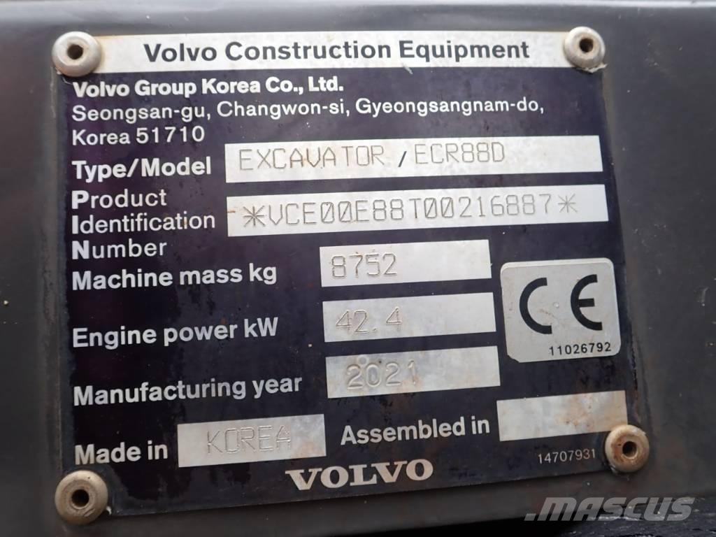 Volvo ECR 88 D Midi bagri 7t – 12t