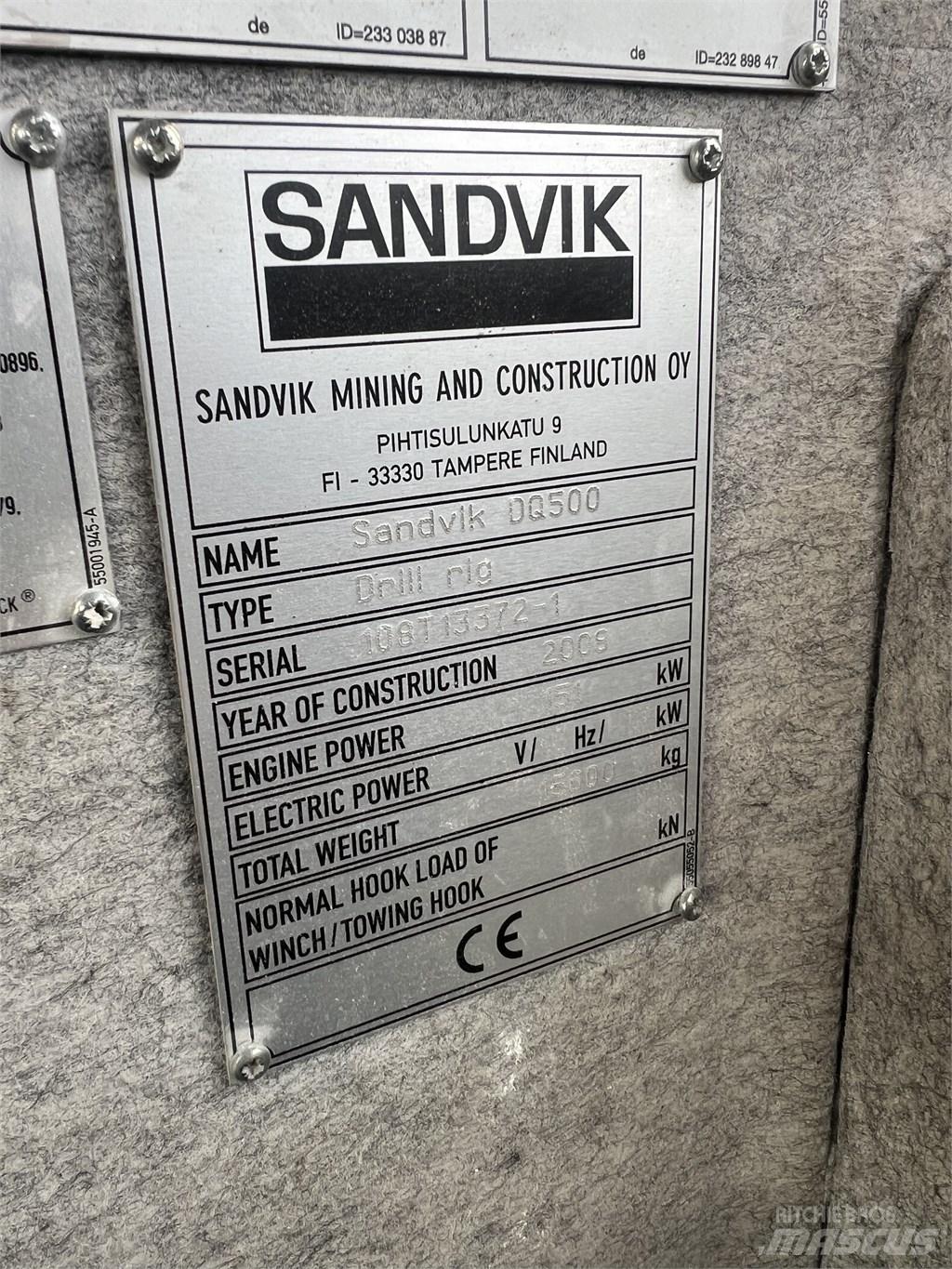 Sandvik DQ 500 Terenske vrtalne naprave