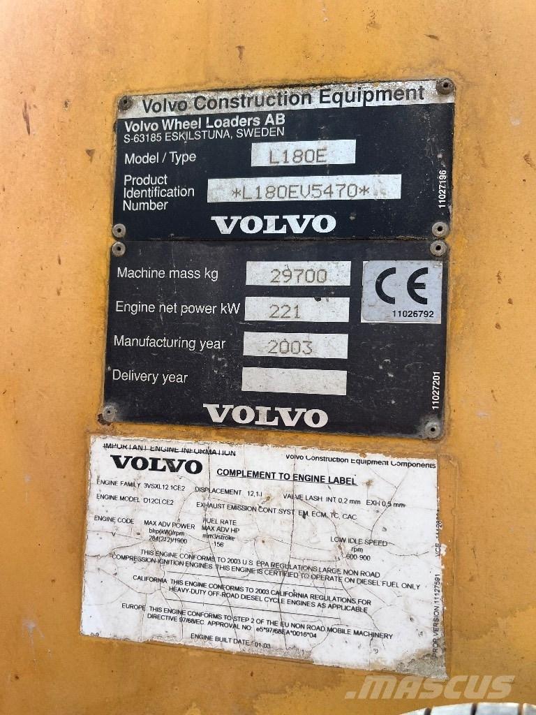 Volvo L180 E Kolesni nakladalci