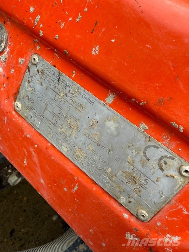 Kubota U 27-4 Mini bagri <7t