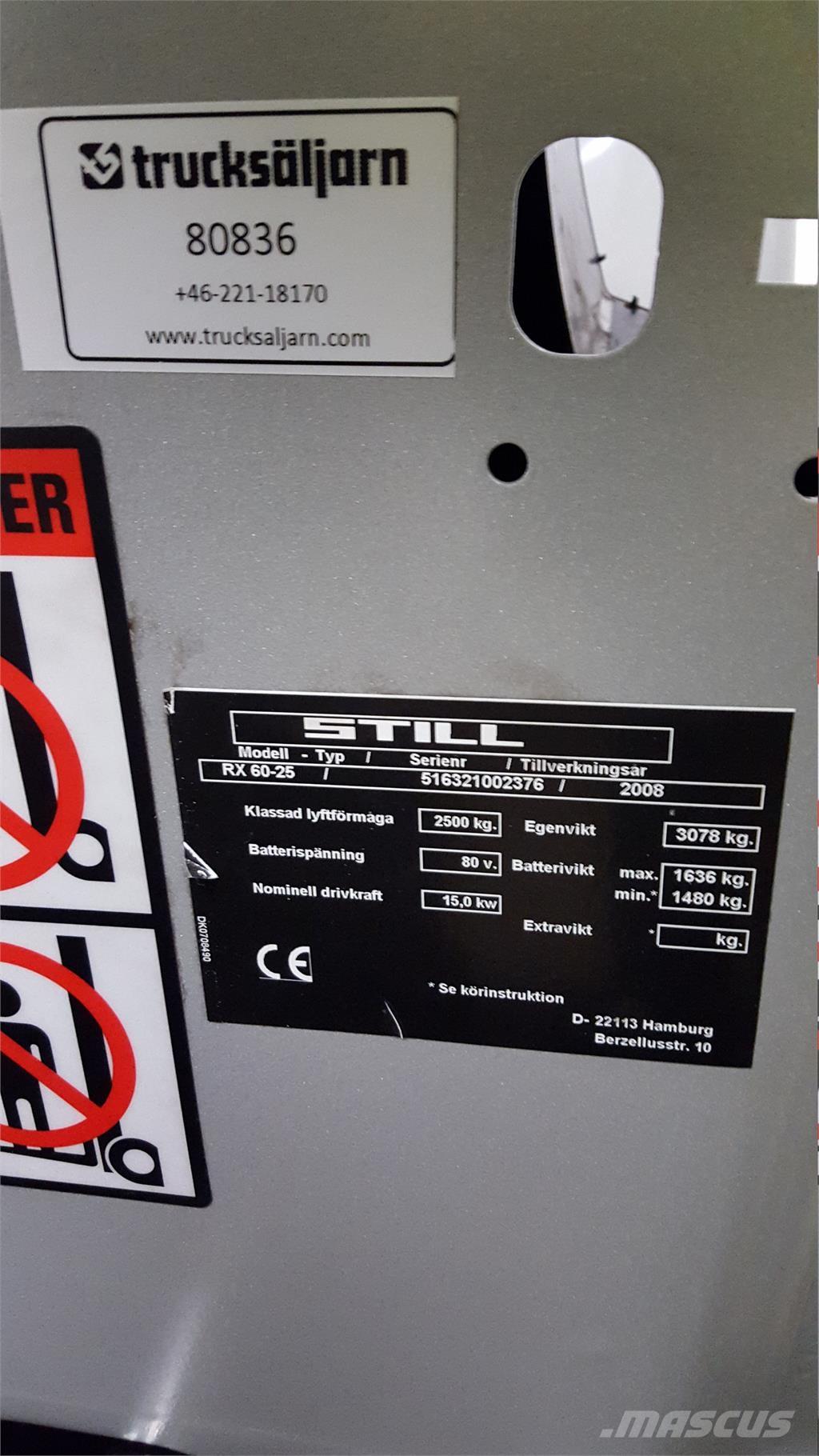 Still RX60-25 Električni viličarji