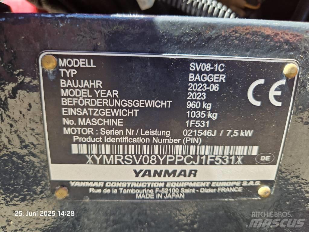 Yanmar SV 08-1 A Mini bagri <7t