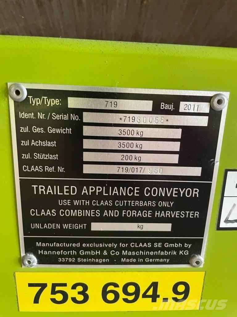 CLAAS V 750 Rezalne glave za kombajne