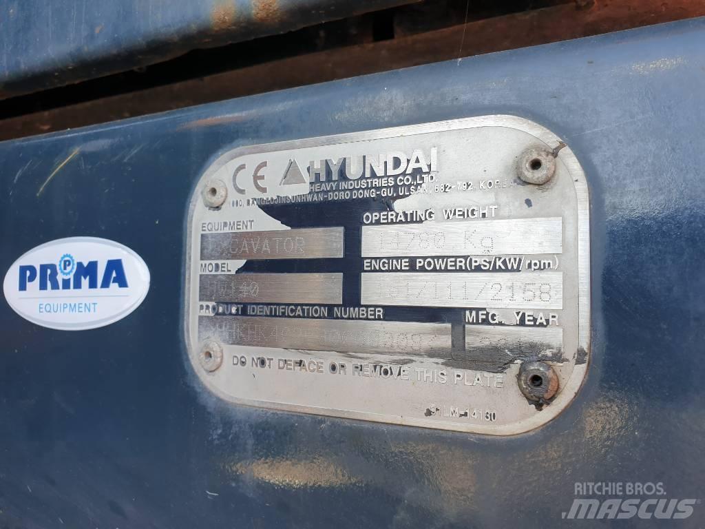 Hyundai HW140 Bagri na kolesih