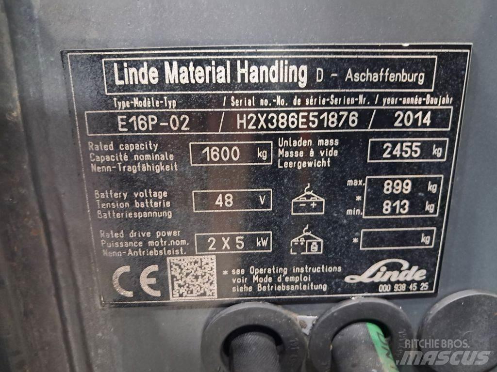 Linde E16P-02 Električni viličarji