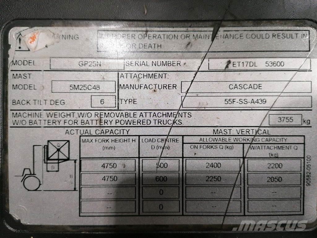 CAT GP25N Plinski viličarji