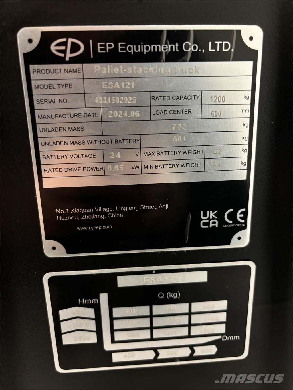 ESA 121 Ročni električni viličar