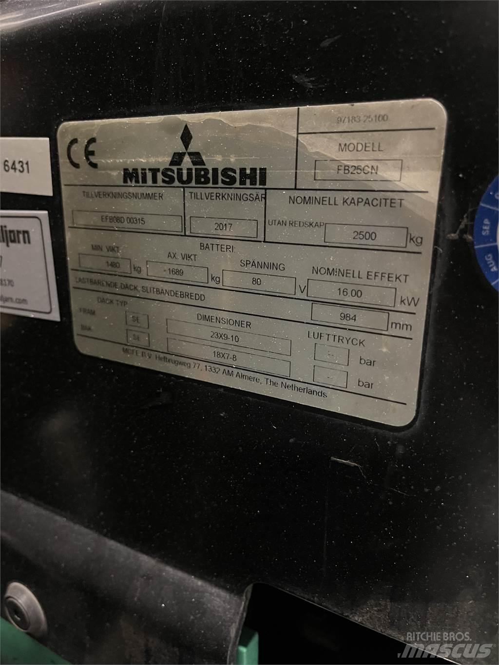 Mitsubishi FB25CN Električni viličarji