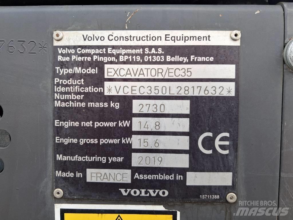 Volvo EC 35 Mini bagri <7t