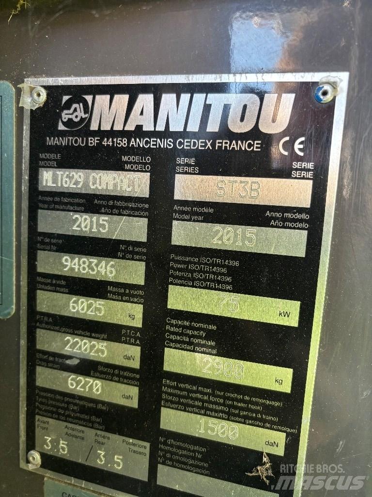 Manitou MLT 629 Teleskopski viličarji