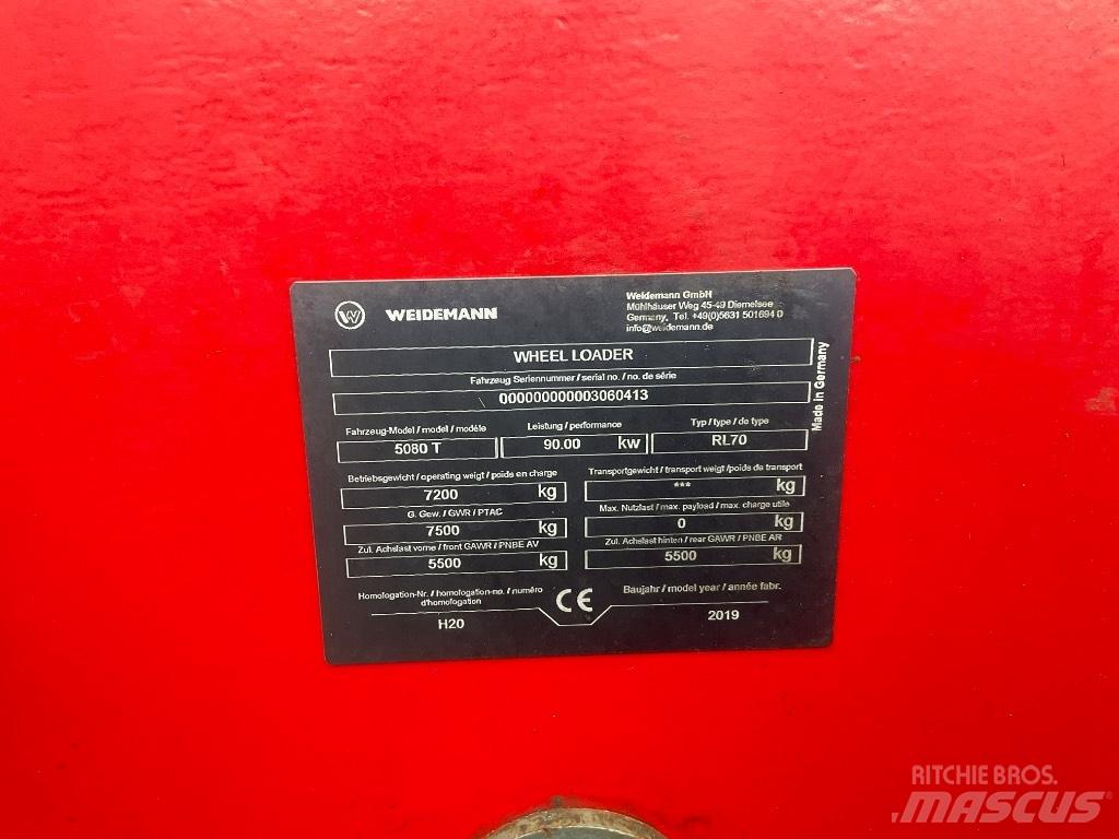 Weidemann 5080T Teleskopski kolesni nakladalci