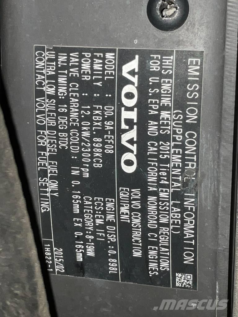 Volvo EC 15 D Mini bagri <7t