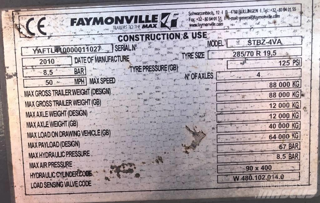 Faymonville STBZ-4VA Nizki nakladalci