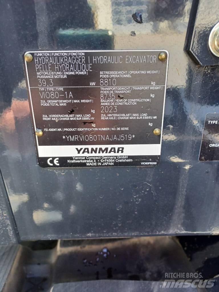 Yanmar Vio 80-2PB Mini bagri <7t