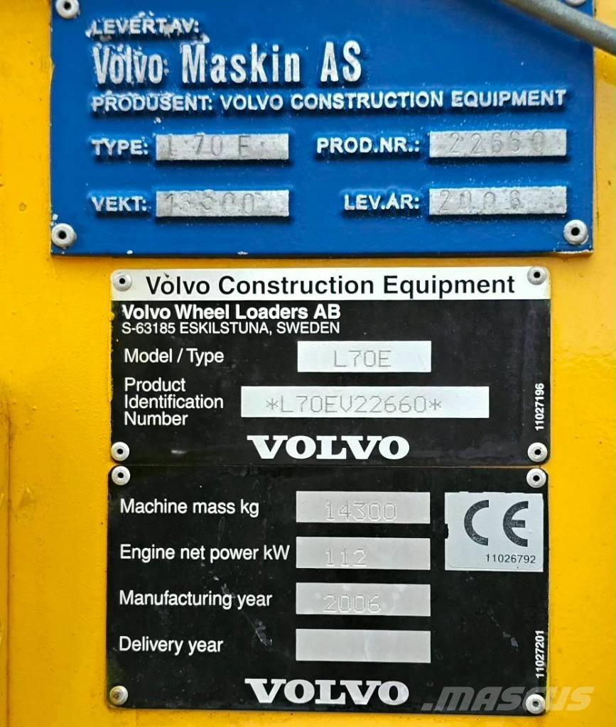 Volvo L 70 E Kolesni nakladalci