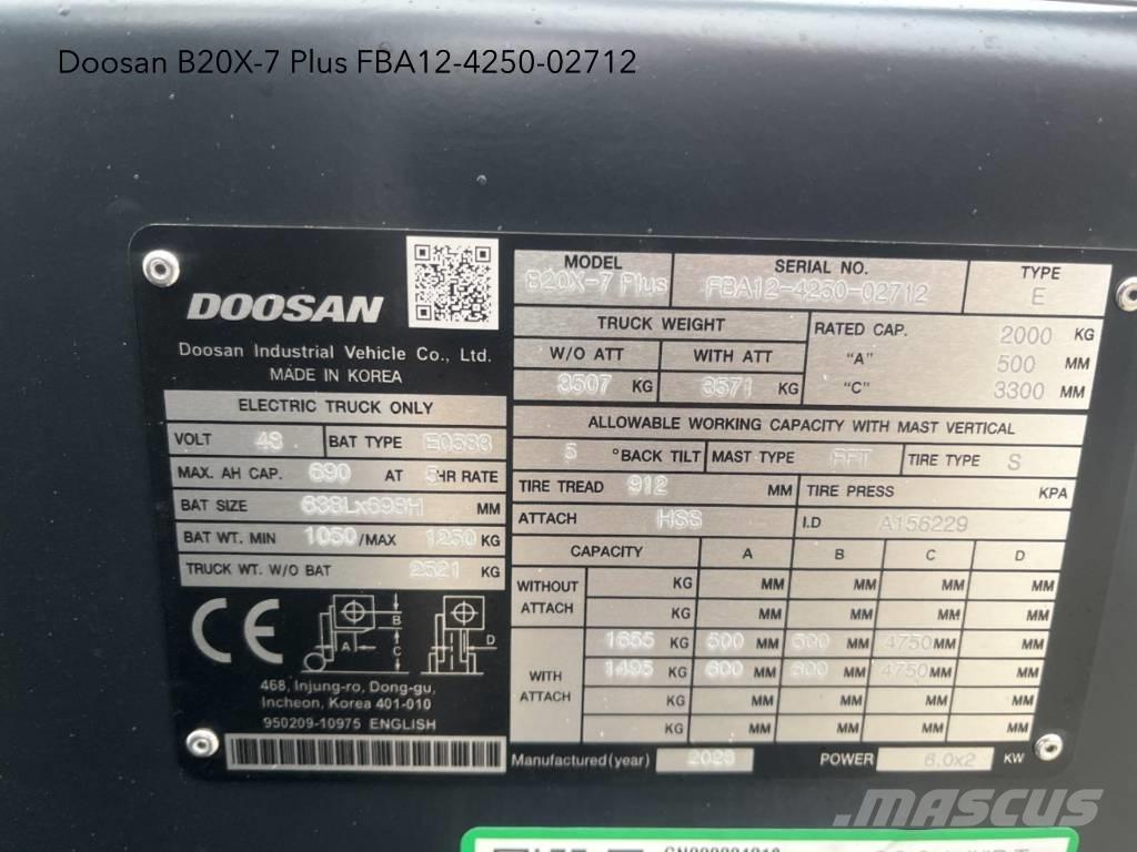 Doosan B 20 X-7 Plus Električni viličarji