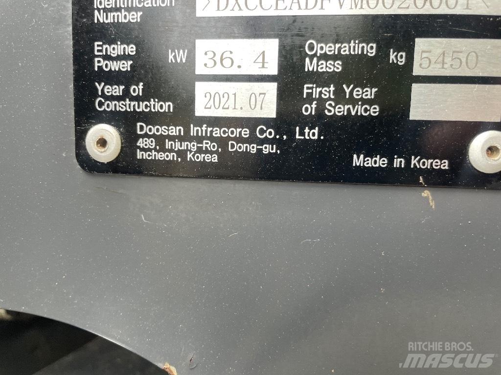 Doosan DX 50 Z Mini bagri <7t