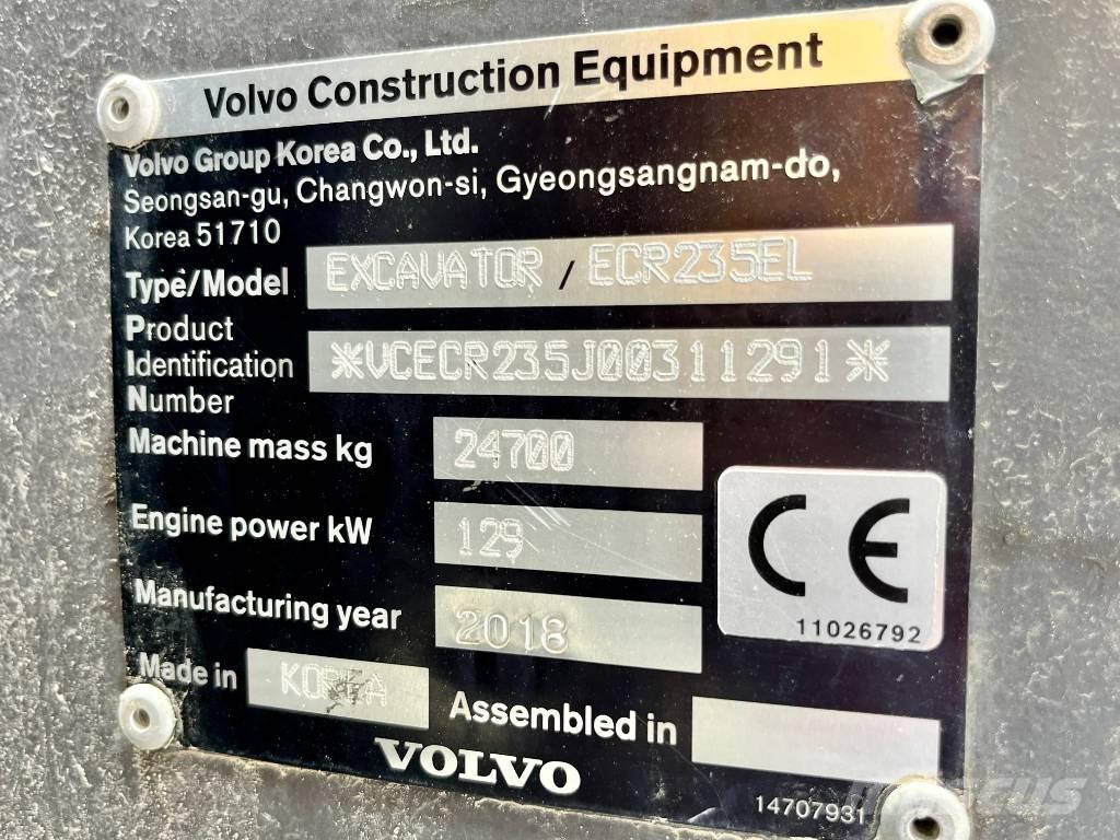 Volvo ECR 235 E Bagri goseničarji
