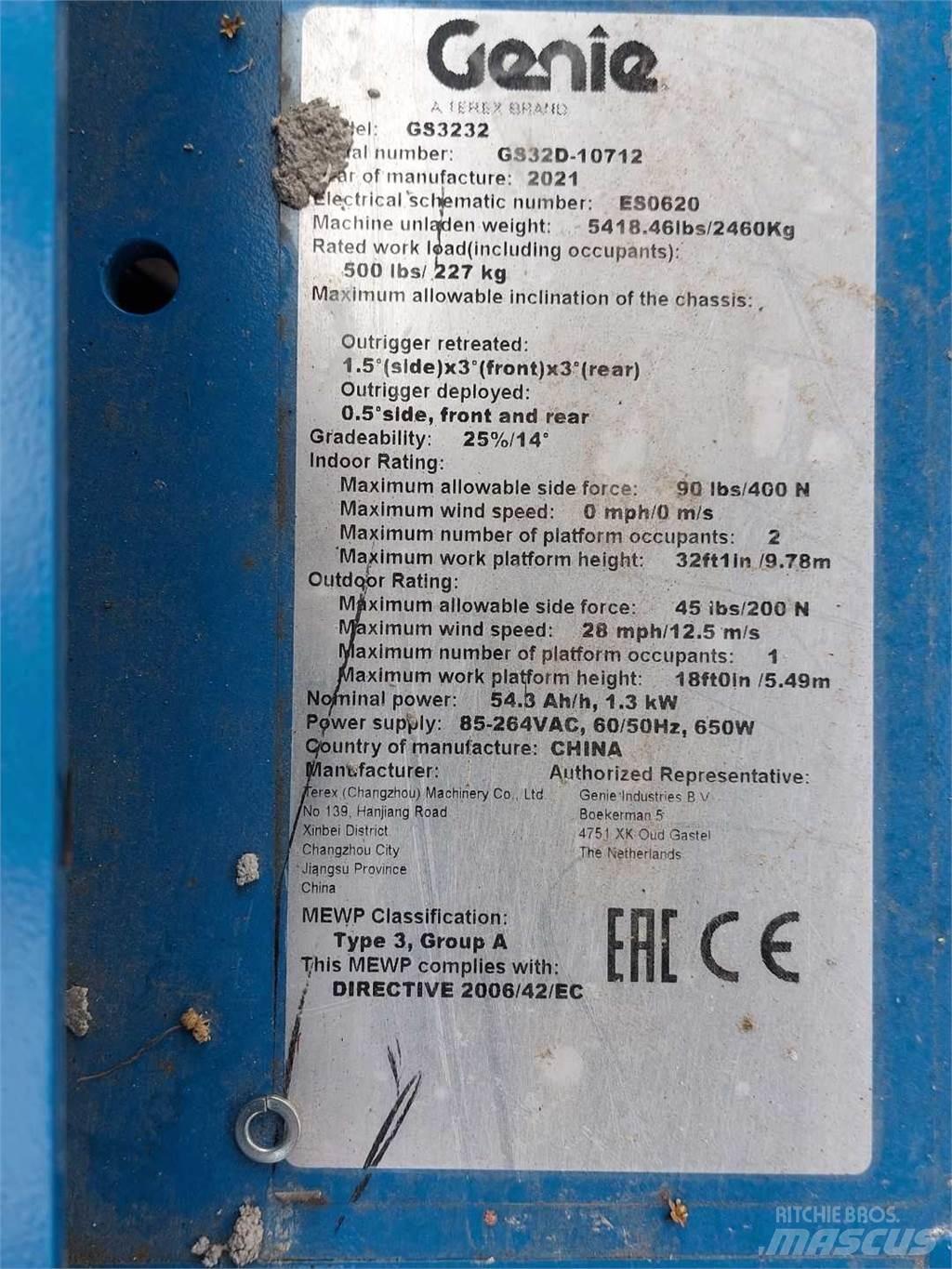 Genie GS3232 Škarjaste dvižne ploščadi