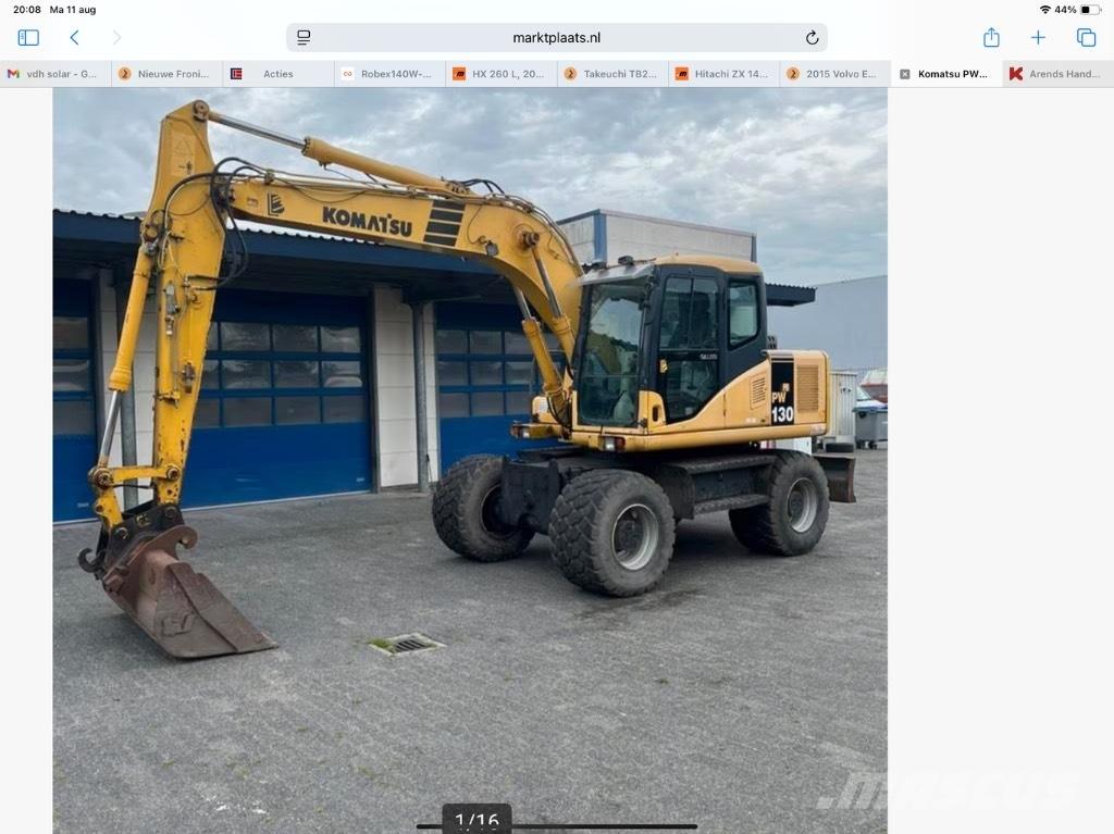 Komatsu PW 130-7K Bagri na kolesih