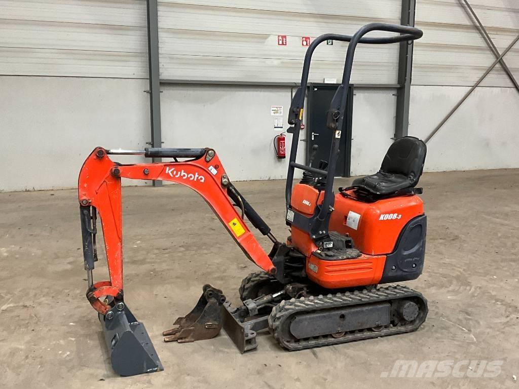 Kubota K 008-3 Mini bagri <7t