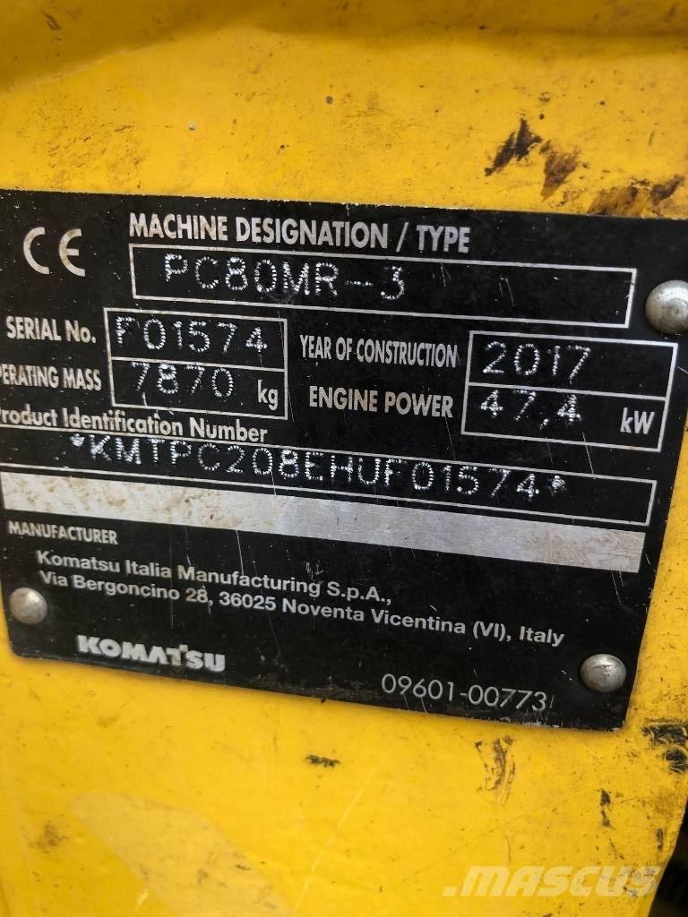 Komatsu PC80MR-3 Midi bagri 7t – 12t