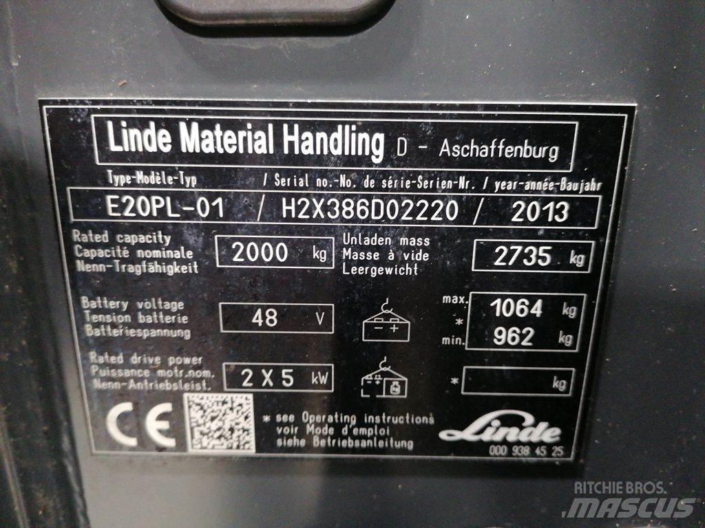 Linde E20PL-01 Električni viličarji