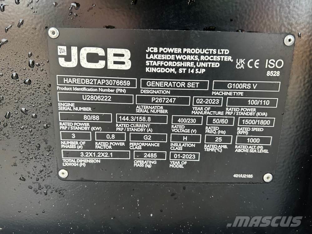 JCB G100RS Dizelski agregati