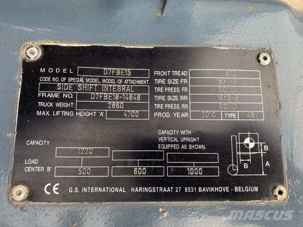 Toyota 7FBEF15 Električni viličarji