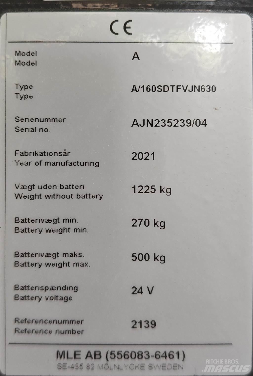 Atlet 160SDTFV Električni nizko dvižni viličar s stojiščem