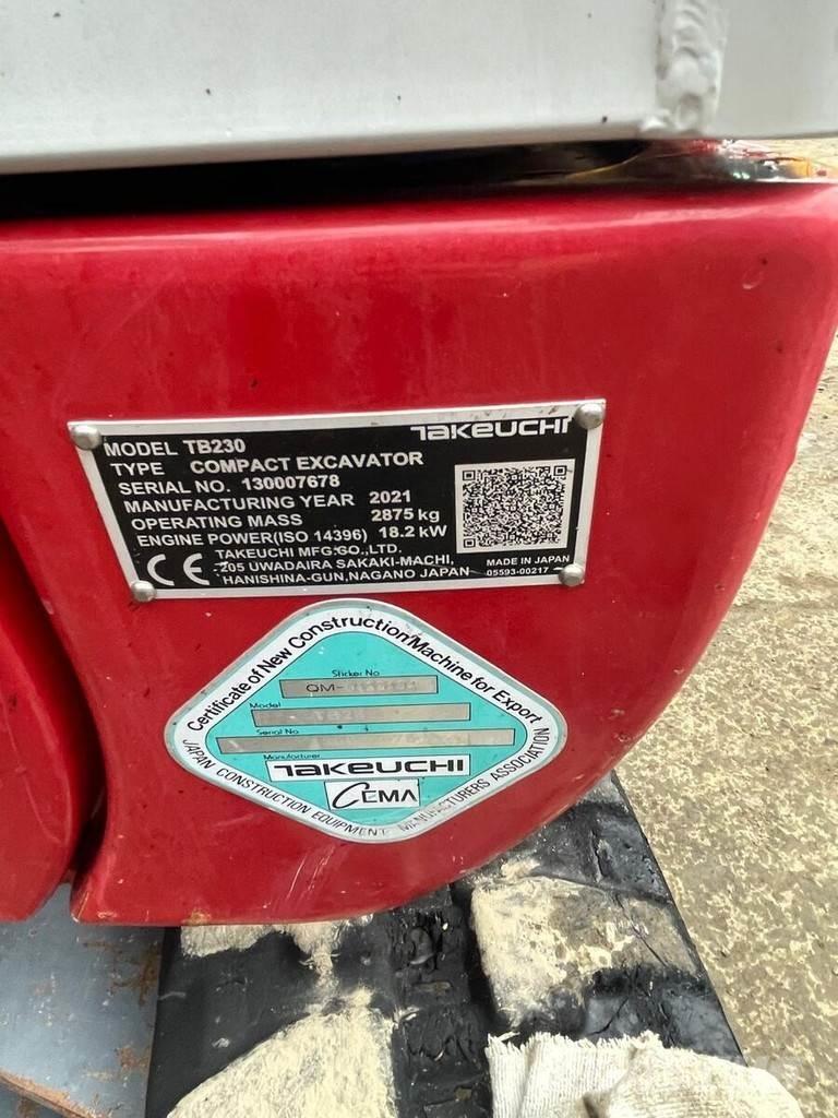 Takeuchi TB230 V3 Mini bagri <7t