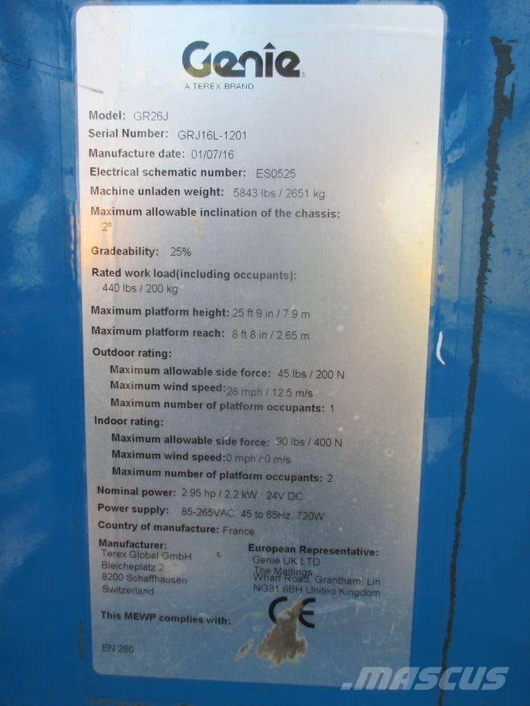 Genie GR 26 J Vertikalna dvigala