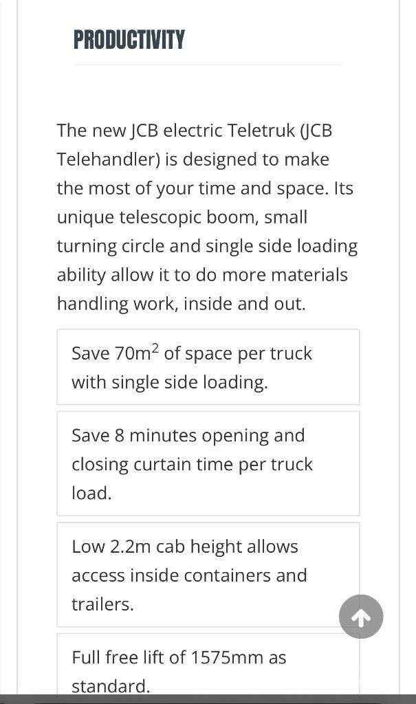 JCB 30-19 E Električni viličarji