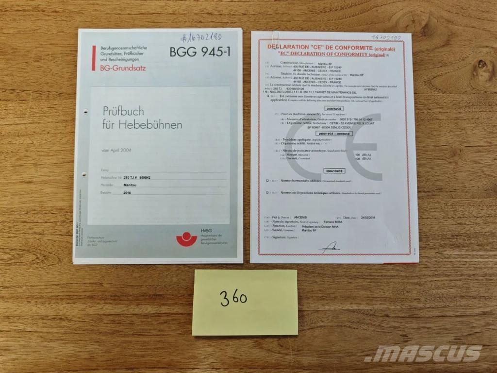 Manitou 280 TJ Teleskopske dvižne ploščadi