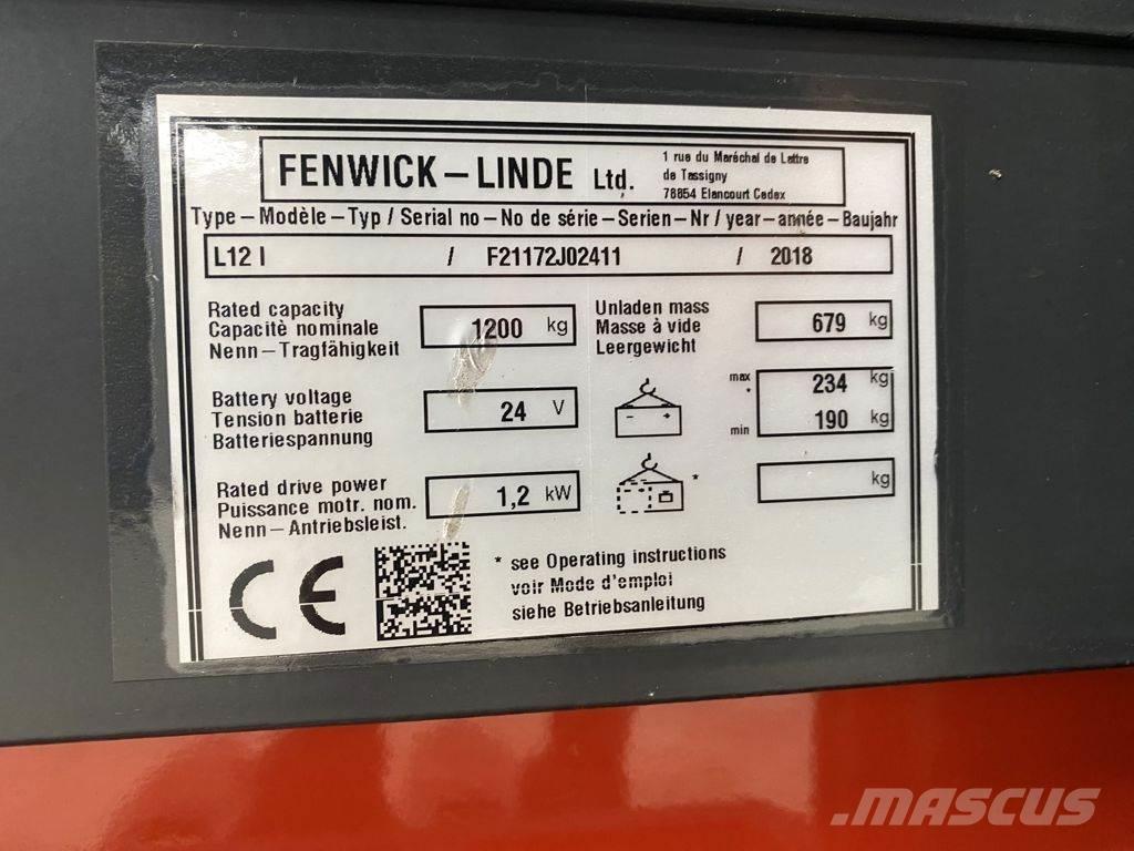 Linde L12 I Ročni električni viličar