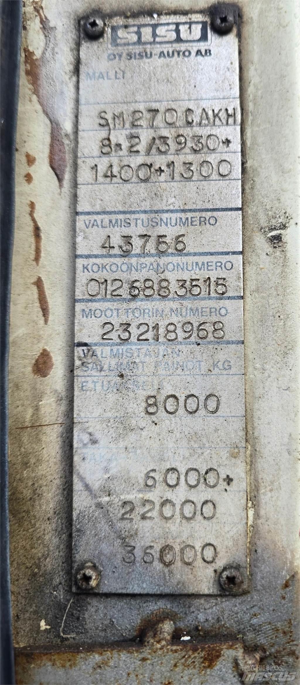 Sisu Sm 270 8X2 Tovornjaki za prevoz gozdnih strojev