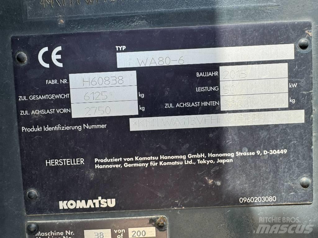 Komatsu WA80-6 Kolesni nakladalci