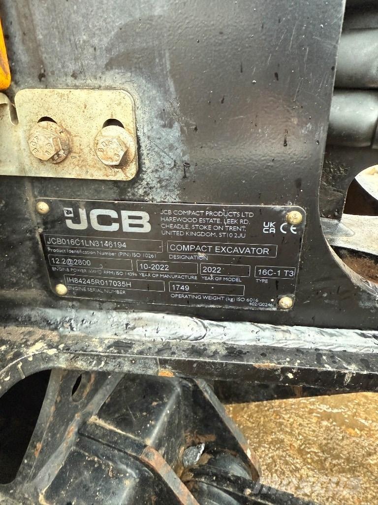 JCB 16 C Mini bagri <7t