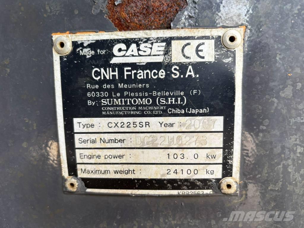 CASE CX 225 SR Bagri goseničarji