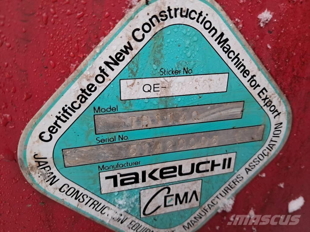 Takeuchi TB 1140 Bagri goseničarji