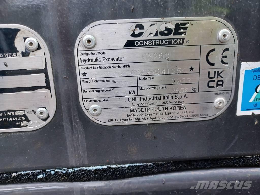 CASE CX 26 C Mini bagri <7t