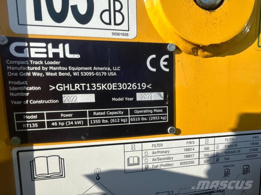 Gehl RT135 Skid steer mini nakladalci